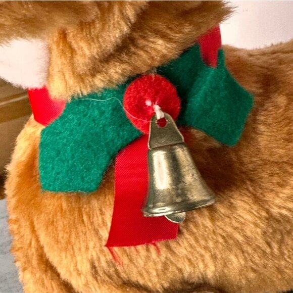 Vintage Christmas Rudolph Reindeer Stuffed Animal Animated Plush Toy Musical - Picture 2 of 7